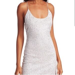 Alice + Olivia Sequin Spaghetti Strap Mini Dress 8